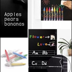 Magnetic, Chalkboard With And Black Board